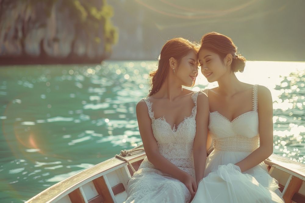 Thai lesbian couple photo photography bridegroom.
