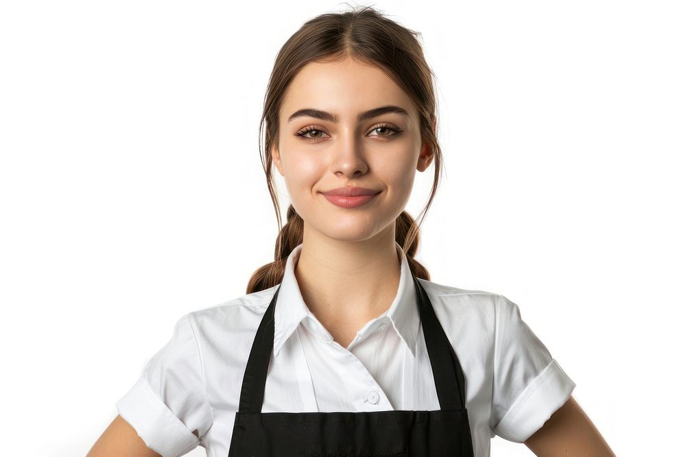 Photo of waitress clothing apparel person.