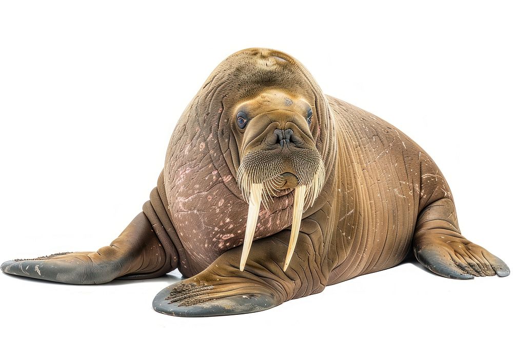 Photo of walrus reptile animal mammal.