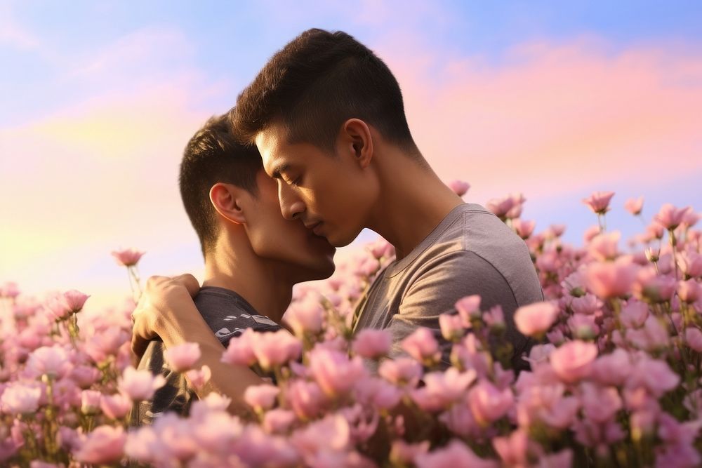 Flower romantic kissing blossom.