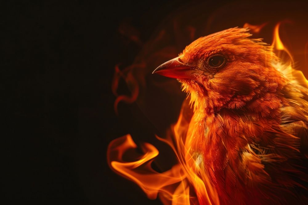 Bird fire cardinal chicken.