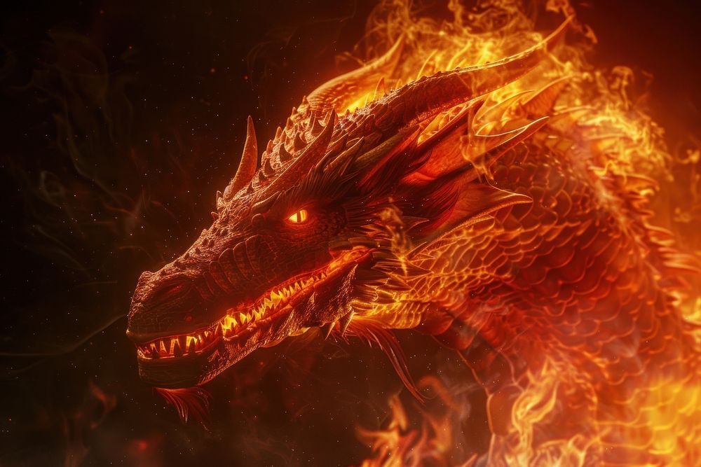 Dragon flame fire bonfire.