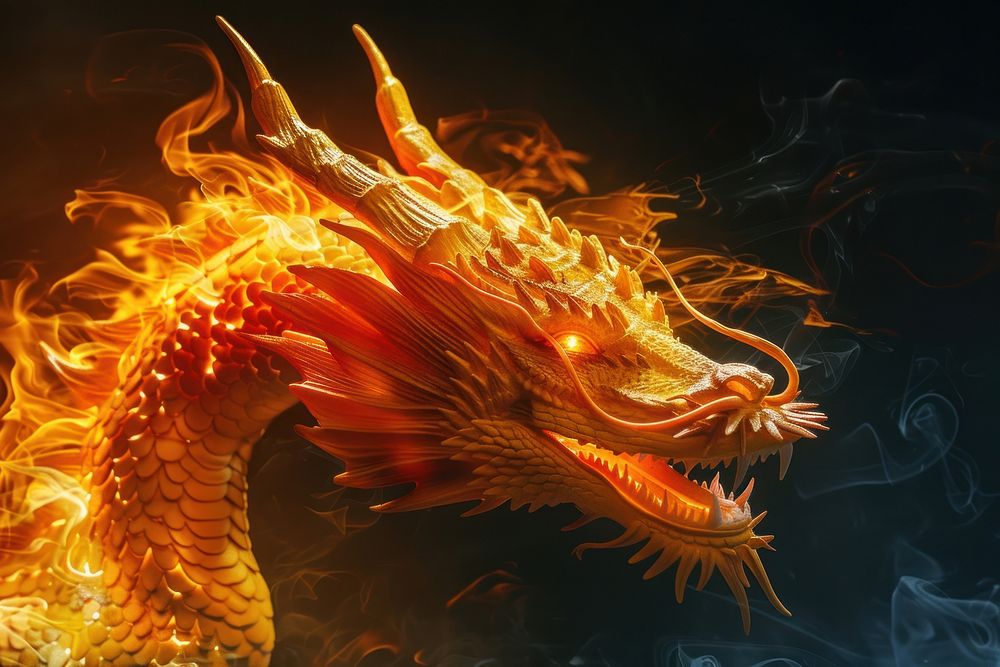 Dragon flame fire bonfire.