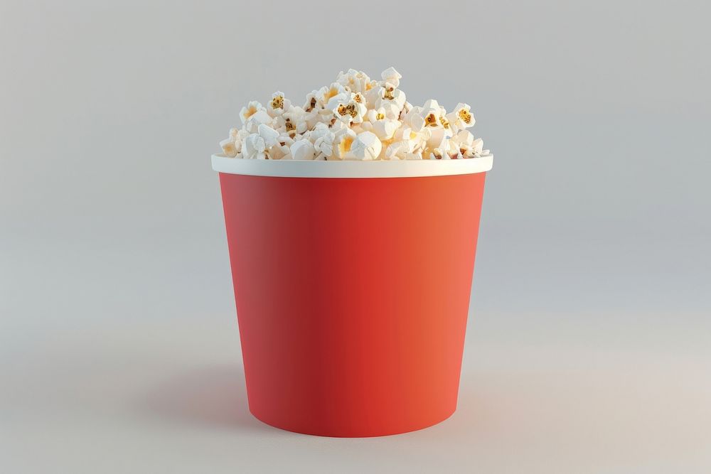 3d popcorn bucket snack food cup.