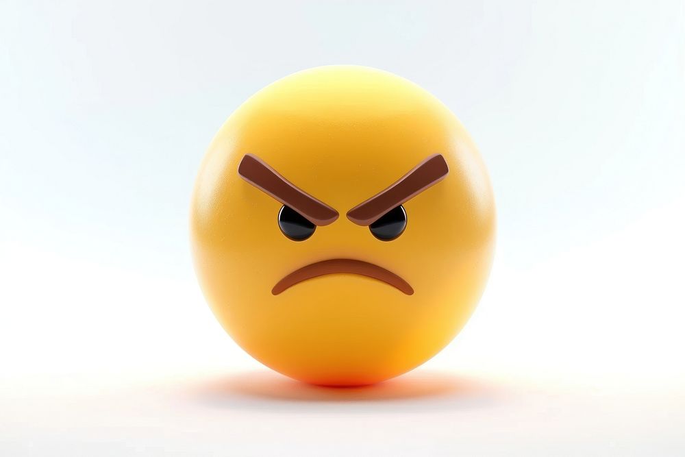 Angry emoji baseball softball produce.