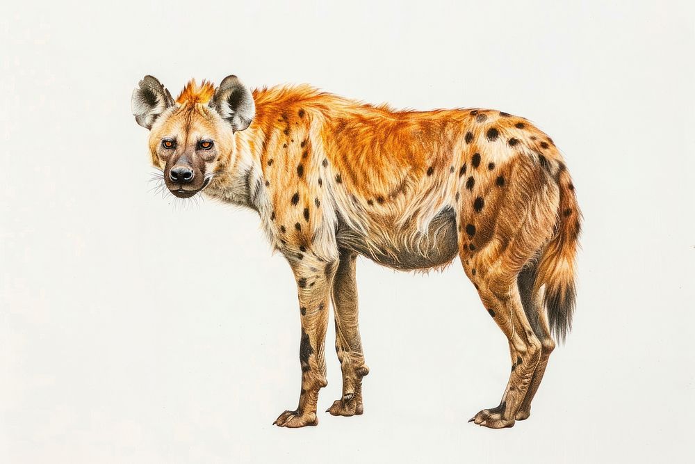 Illustration of a Hyena hyena wildlife animal.