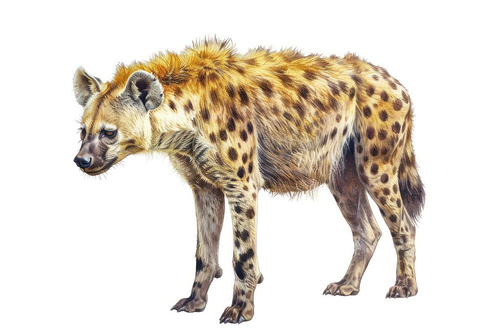 Illustration of a Hyena hyena wildlife cheetah.