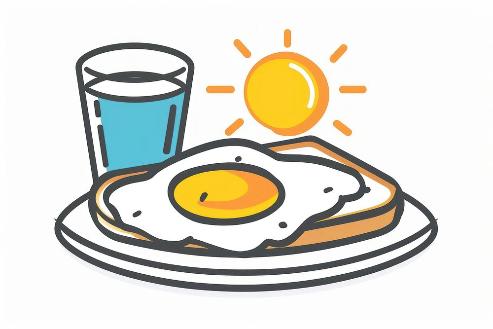 CMYK Screen printing breakfast jacuzzi food egg.