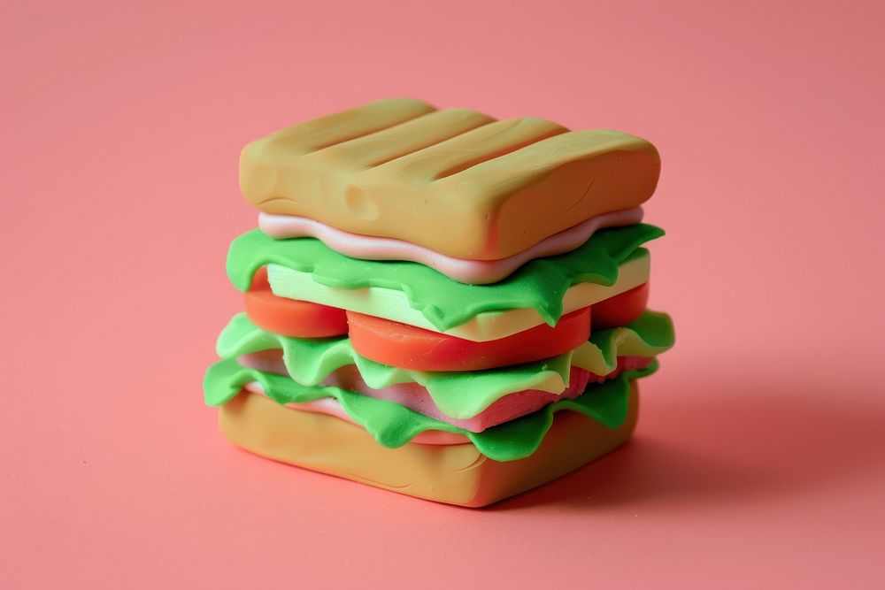Sandwich confectionery burger sweets.
