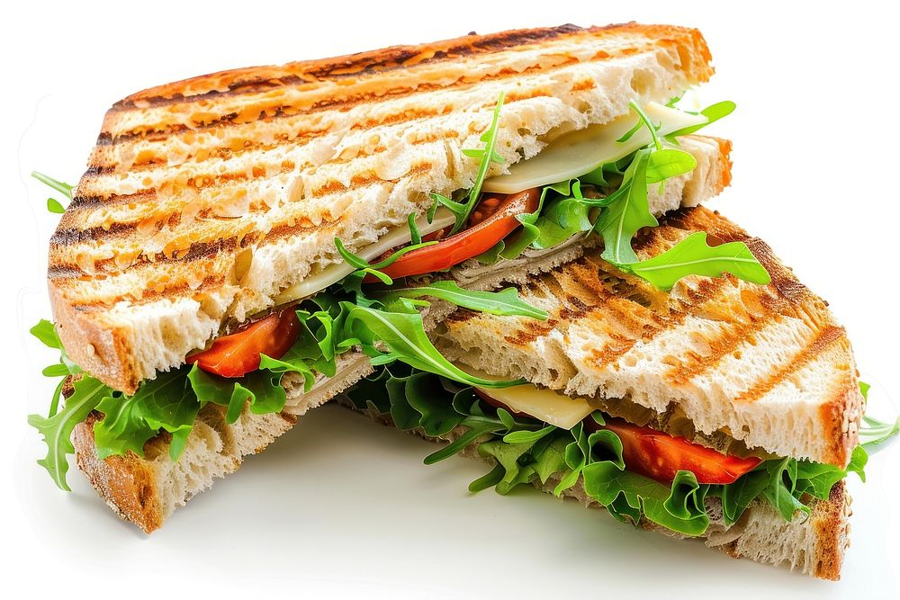 Panini sandwich vegetable produce lunch.