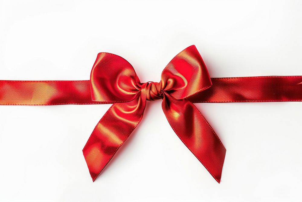 Red certificated bow ribbon accessories accessory tie.