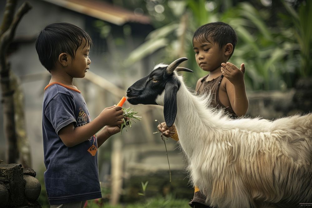 Indonesian boy goat kid livestock.
