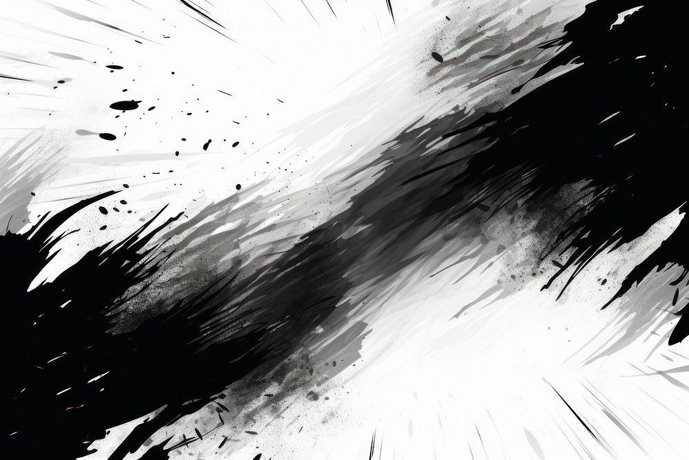 Brush stroke motion illustrated silhouette graphics.