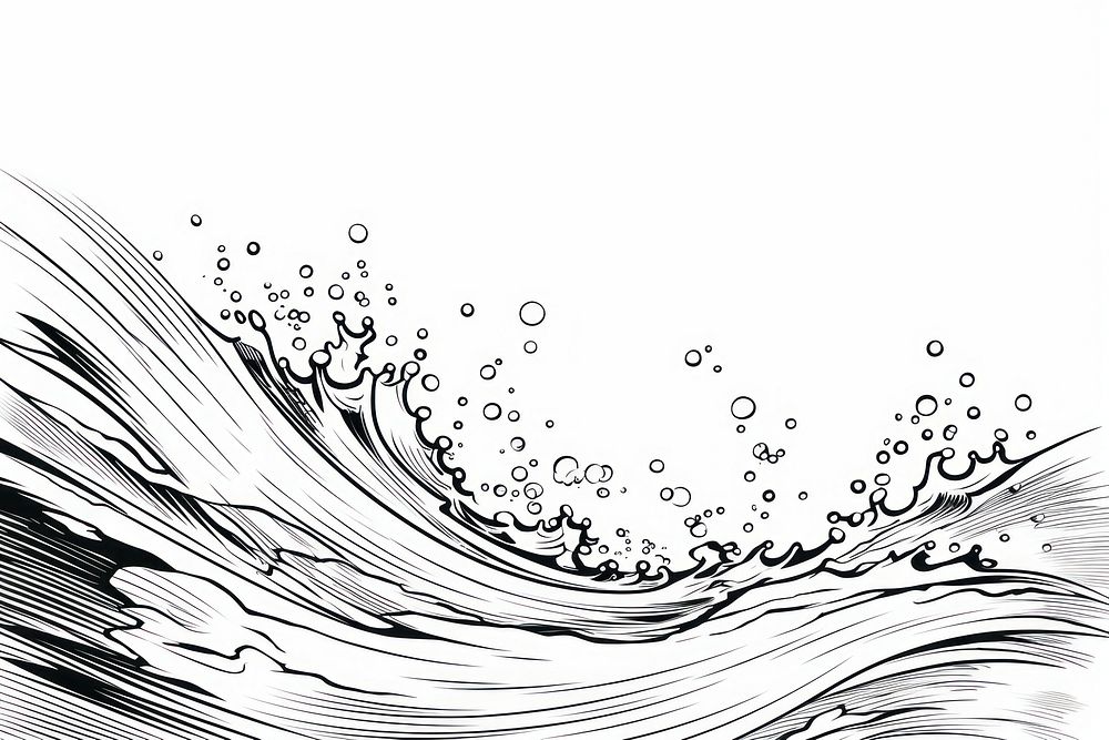 Water effect illustrated graphics drawing.