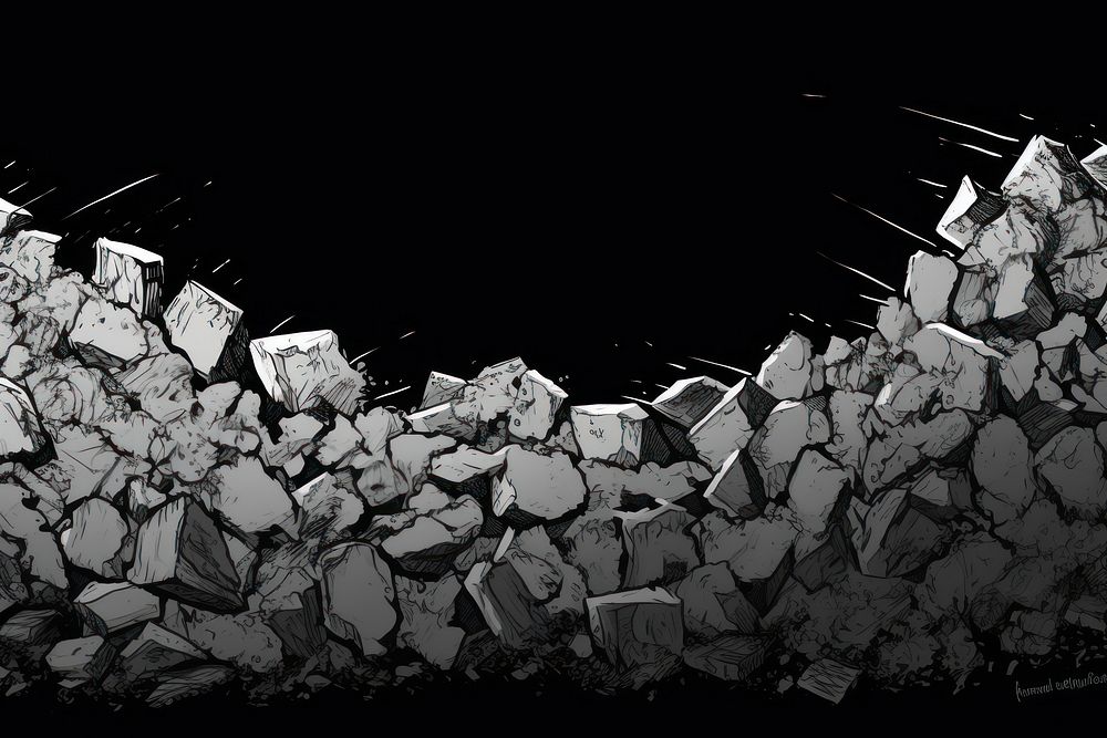 Wreak a wall block architecture building rubble.