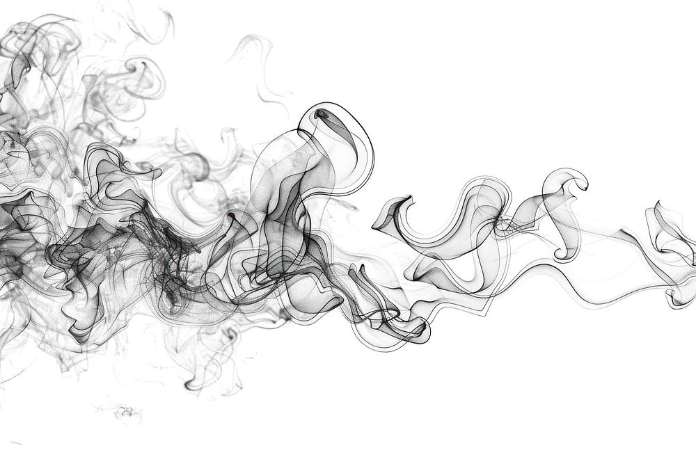 Smoke illustrated drawing sketch.