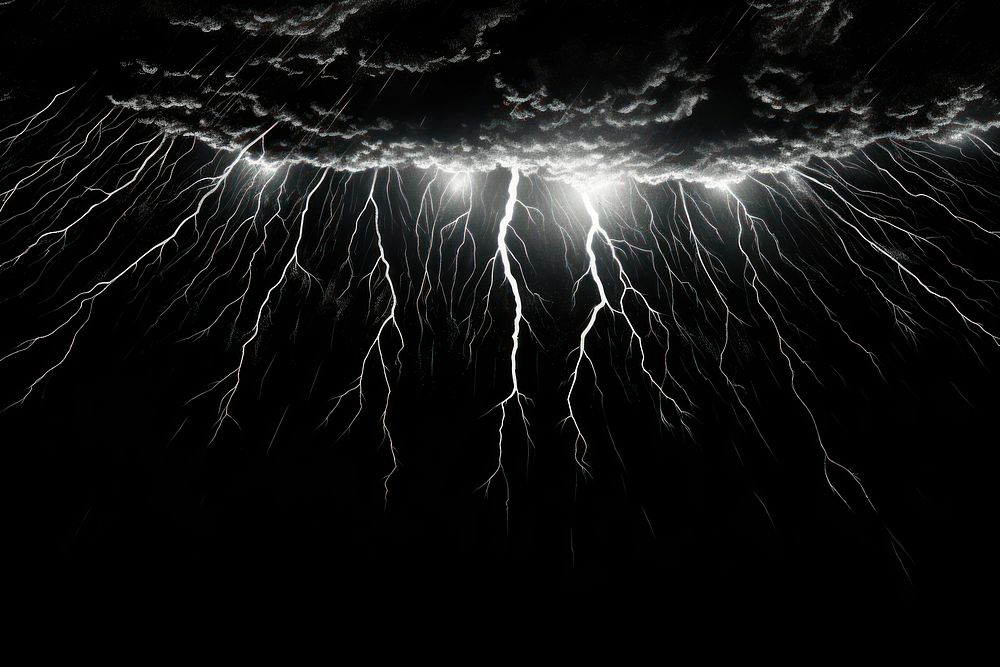 Thunder sparkling thunderstorm blackboard lightning.