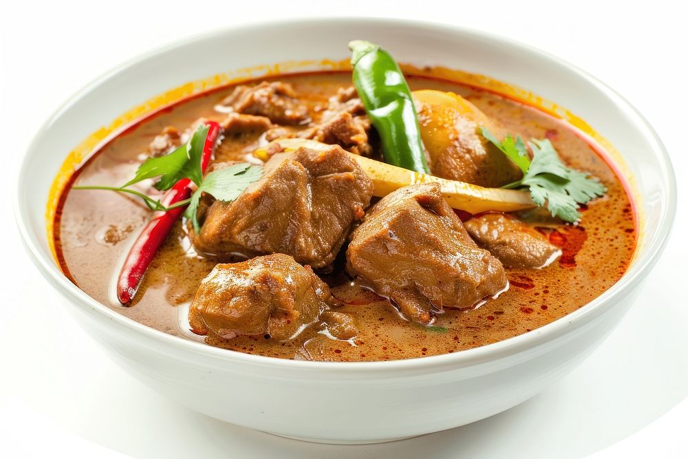 Massaman curry food mutton meal.