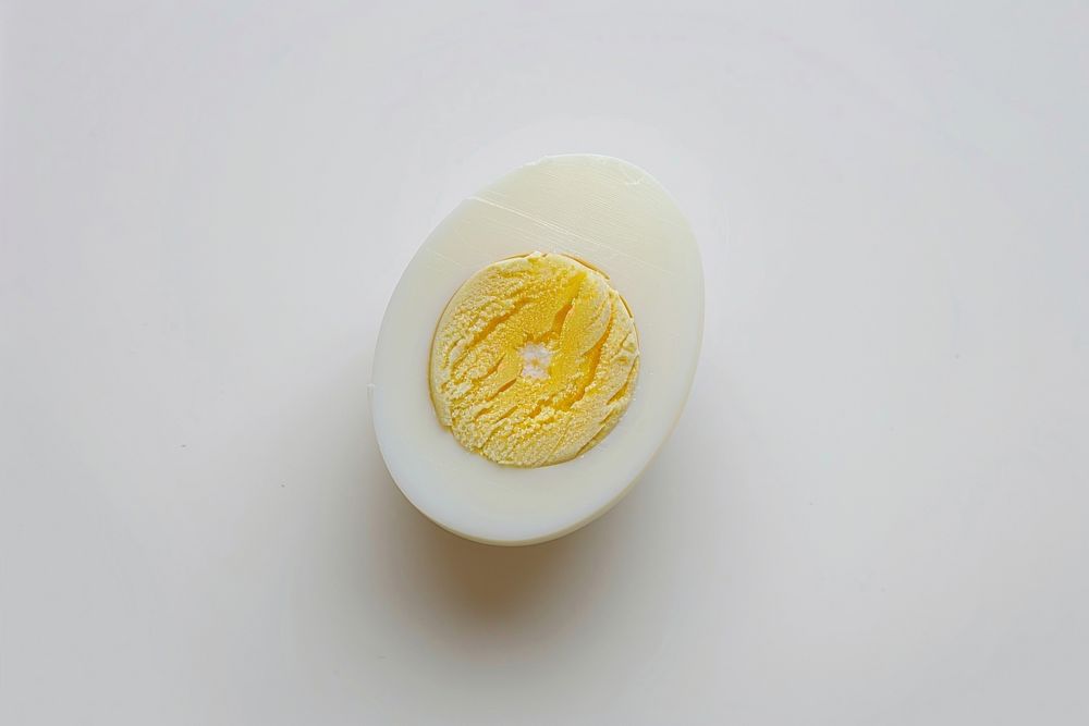 Boiled egg plate food.