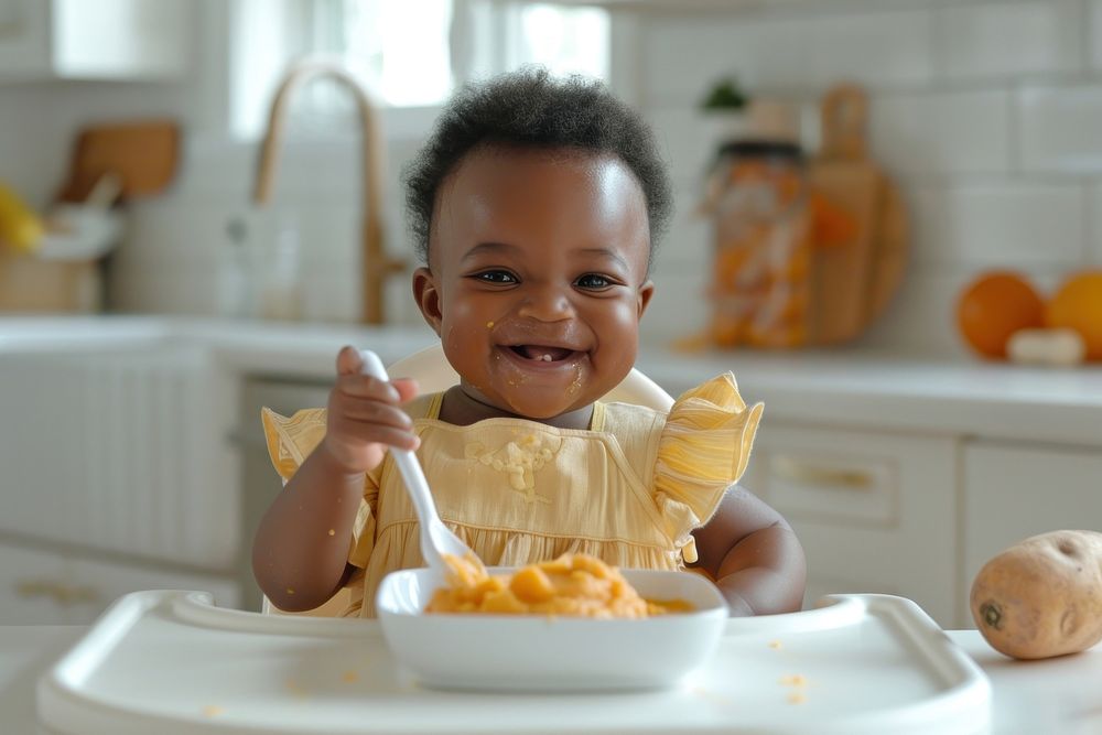 Baby food happy spoon cutlery.