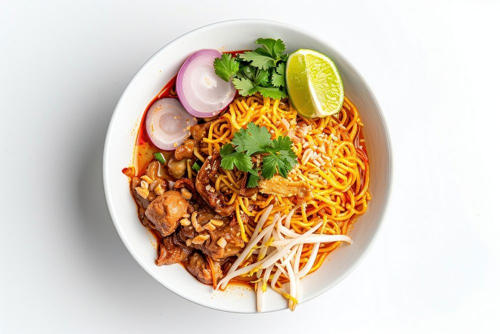 Khao soi noodle food cilantro.