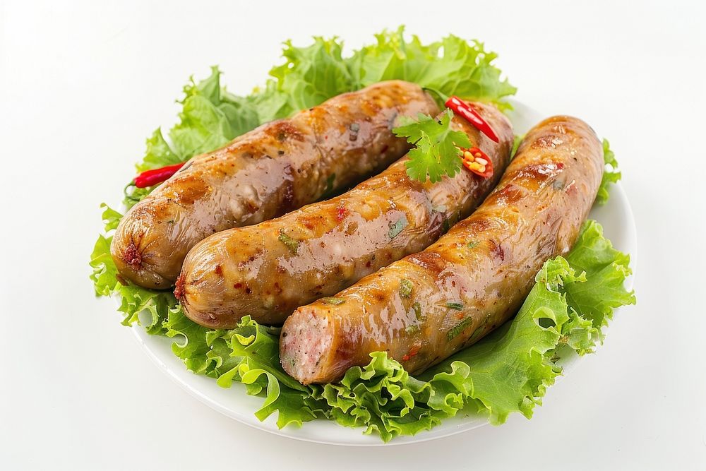 Lao Sausage food produce meat.