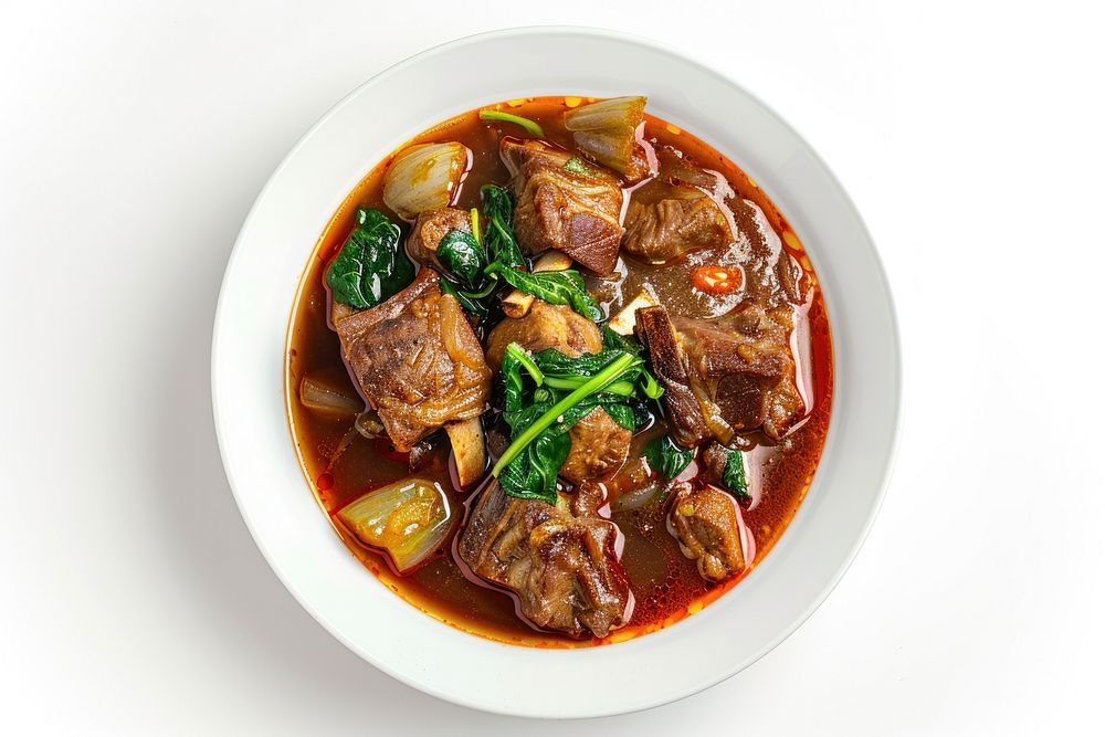 Pork rib soup food mutton curry.