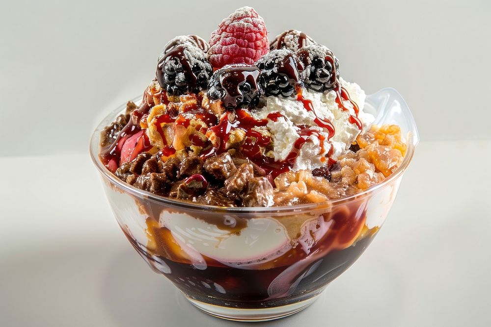 Bingsu food dessert sundae.