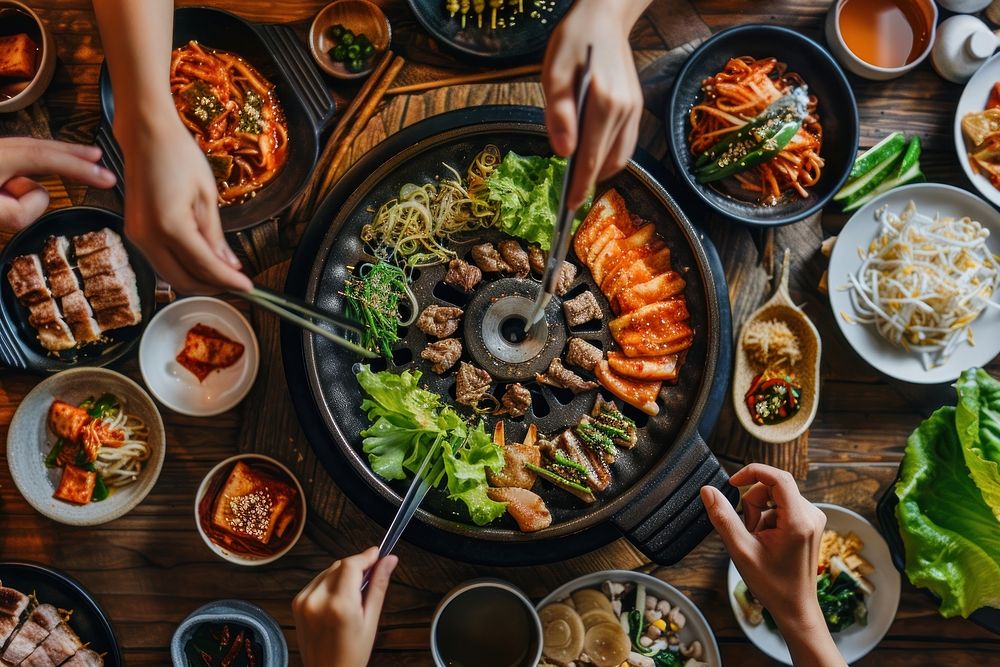 Samgyeopsal food cookware brunch.