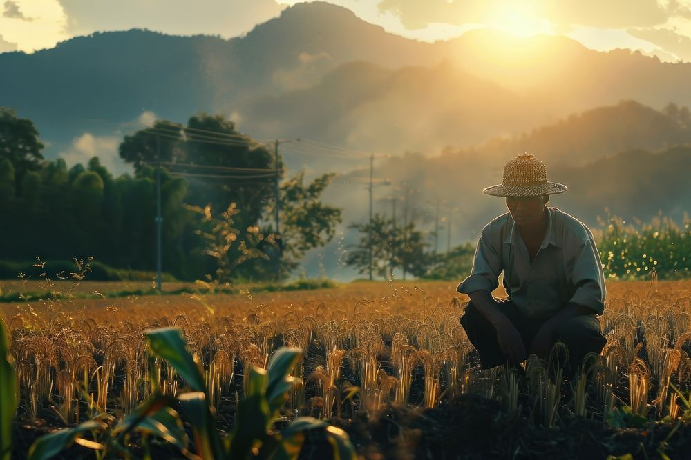 Men thai farmer agriculture photo human.