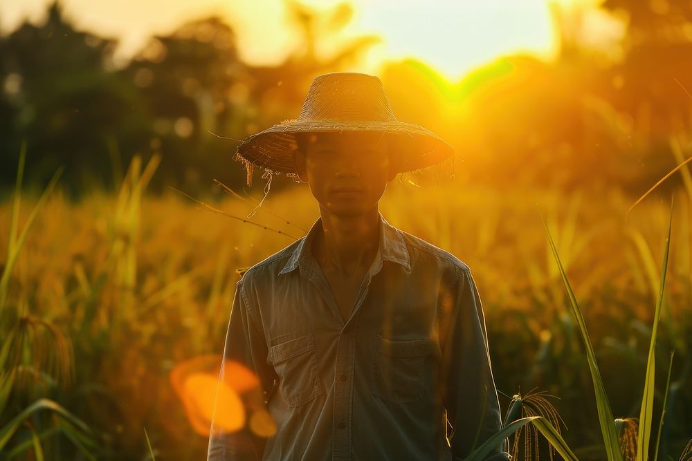 Men thai farmer human outdoors clothing.