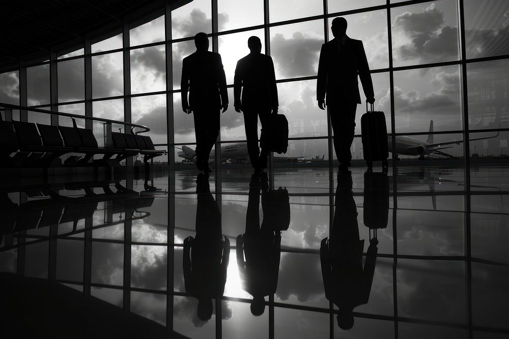 Silhouette three corporate travel transportation accessories electronics.