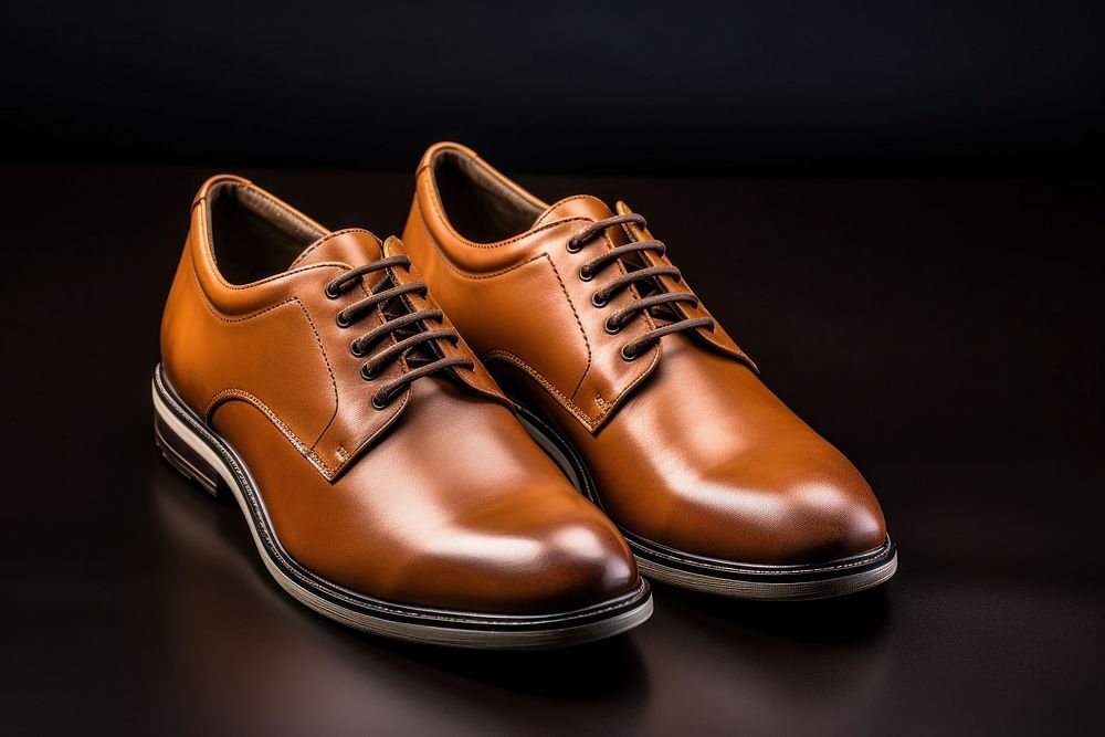 Shoe footwear leather fashion.