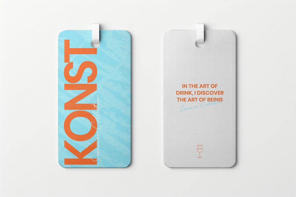 blue & gray label tags