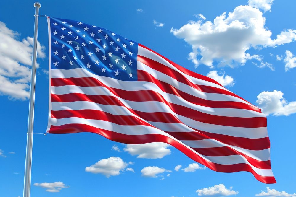 American flag waving in the wind american flag.