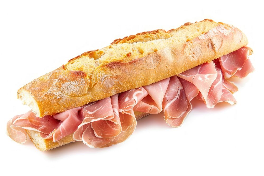 Ham italian sandwich bread food meat.