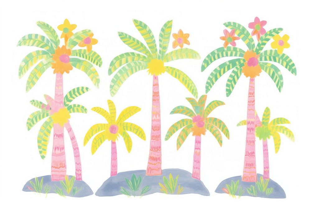Palm trees art vegetation arecaceae.