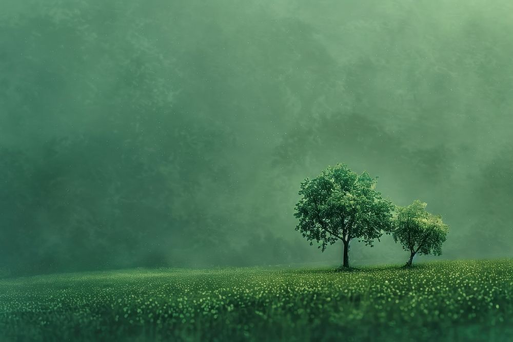 Abstract background green tree landscape.