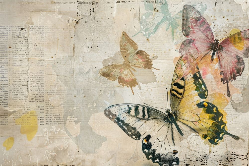 Butterflies colorful ephemera border backgrounds butterfly painting.