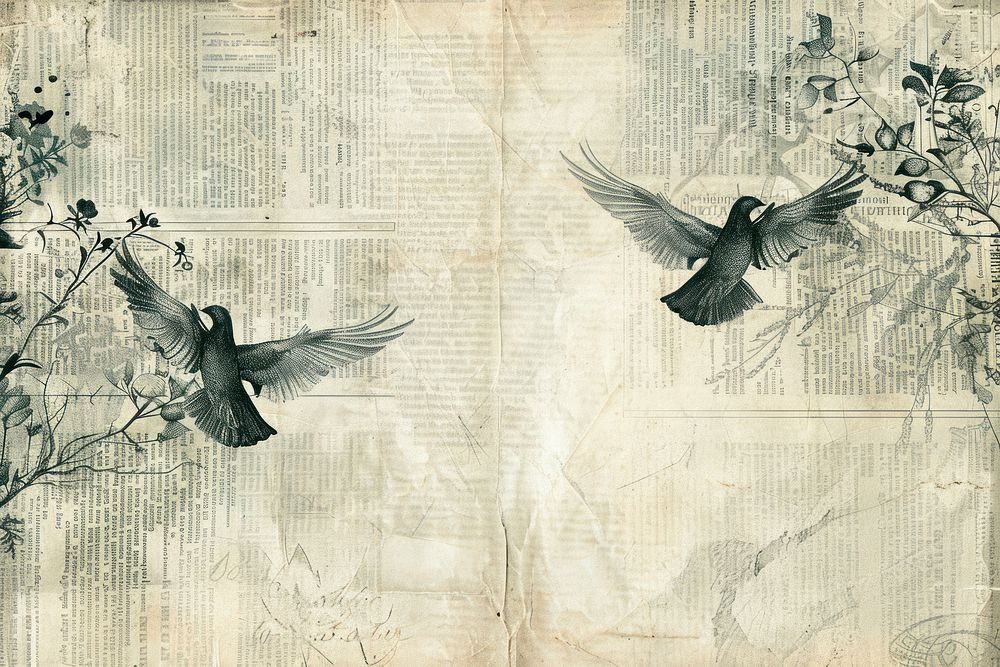 Angels flying ephemera border backgrounds drawing paper.