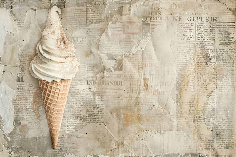 Ice cream shopephemera border text backgrounds paper.