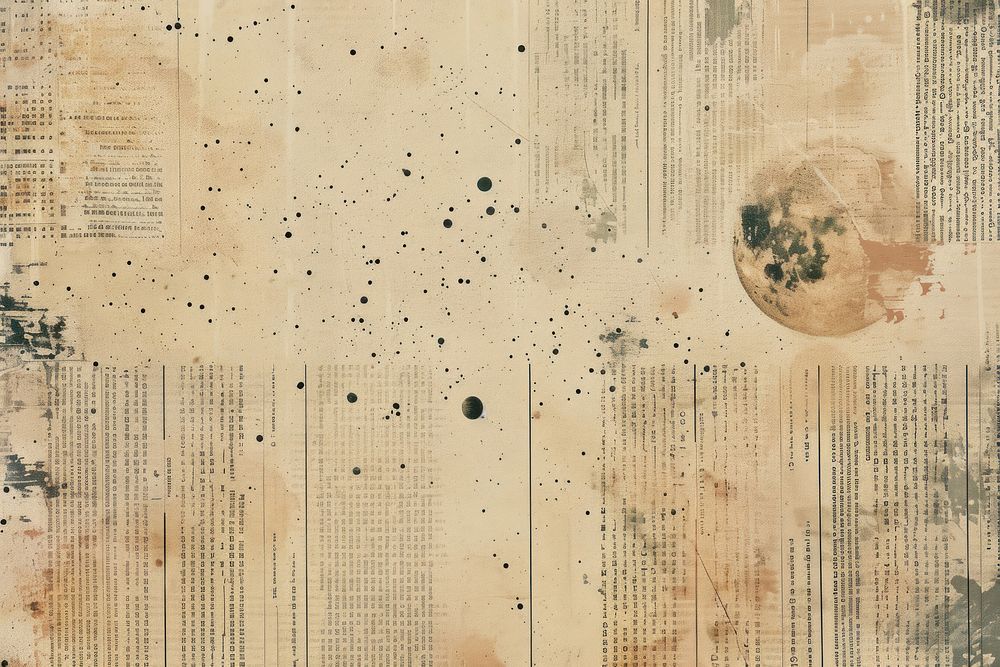 Space planets stars milky way ephemera border backgrounds texture paper.