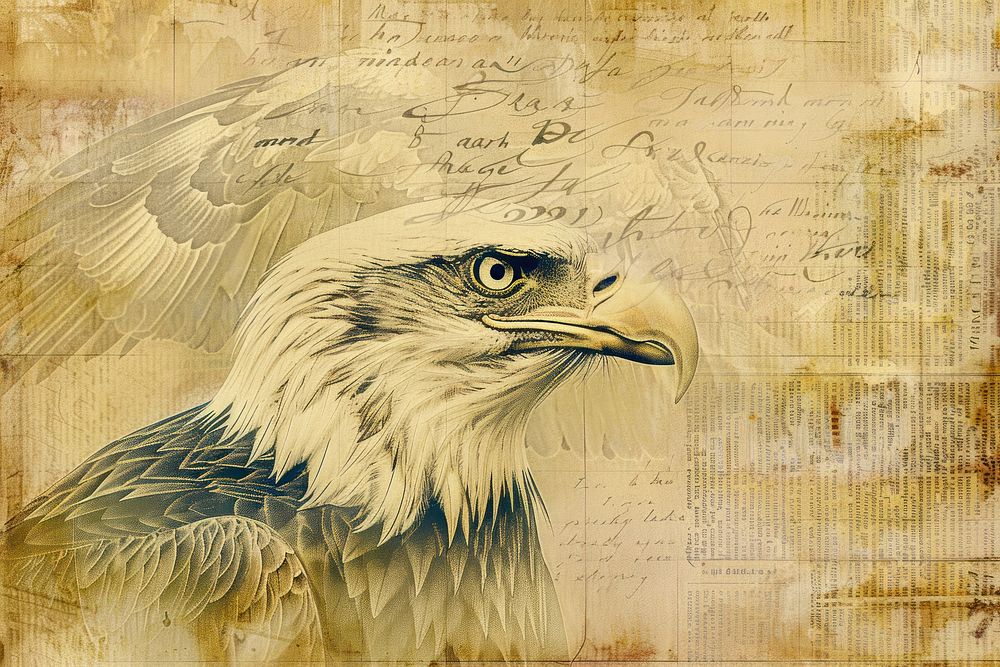 Usa eagle ephemera border backgrounds painting drawing.