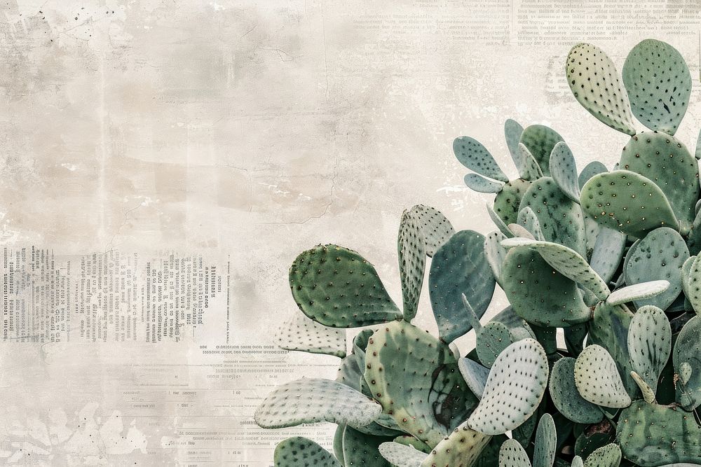 Cactus ephemera border backgrounds plant text.