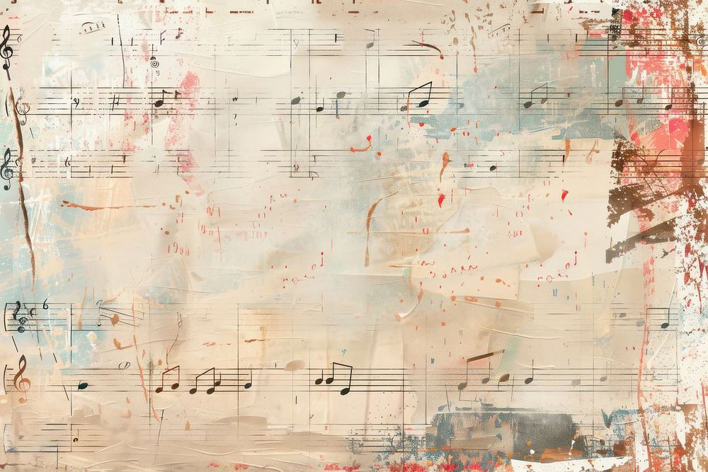 Music notes ephemera border backgrounds paper creativity.