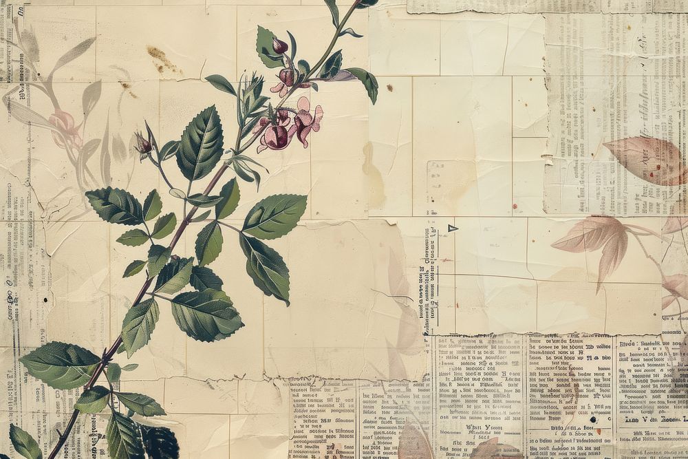 Victorian medicine ephemera border backgrounds collage flower.
