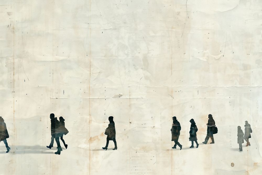 People walking ephemera border architecture backgrounds silhouette.