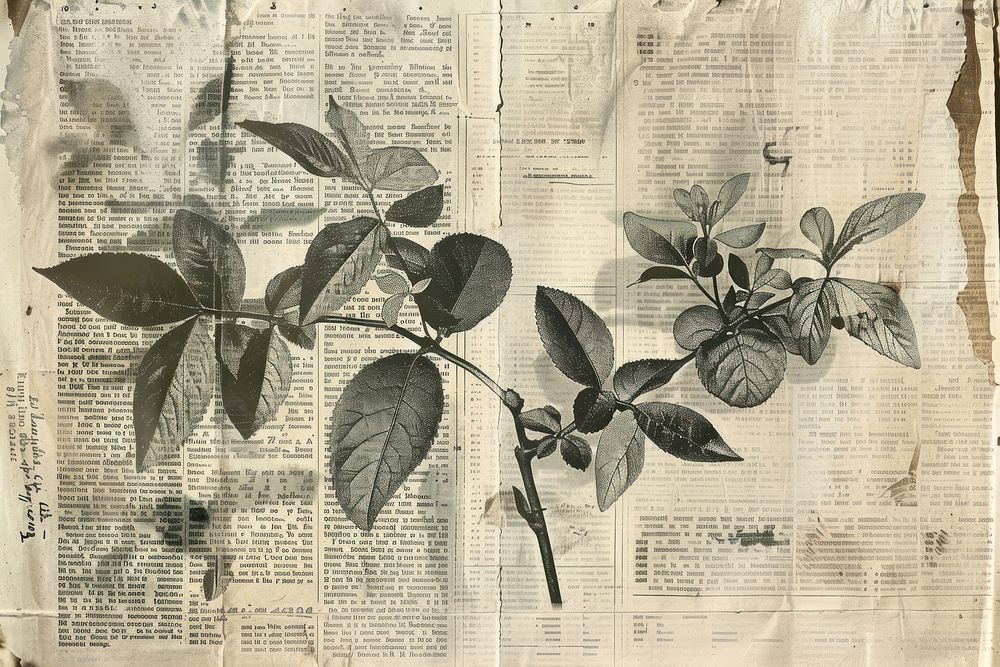 Newspaper plant herbs leaf.