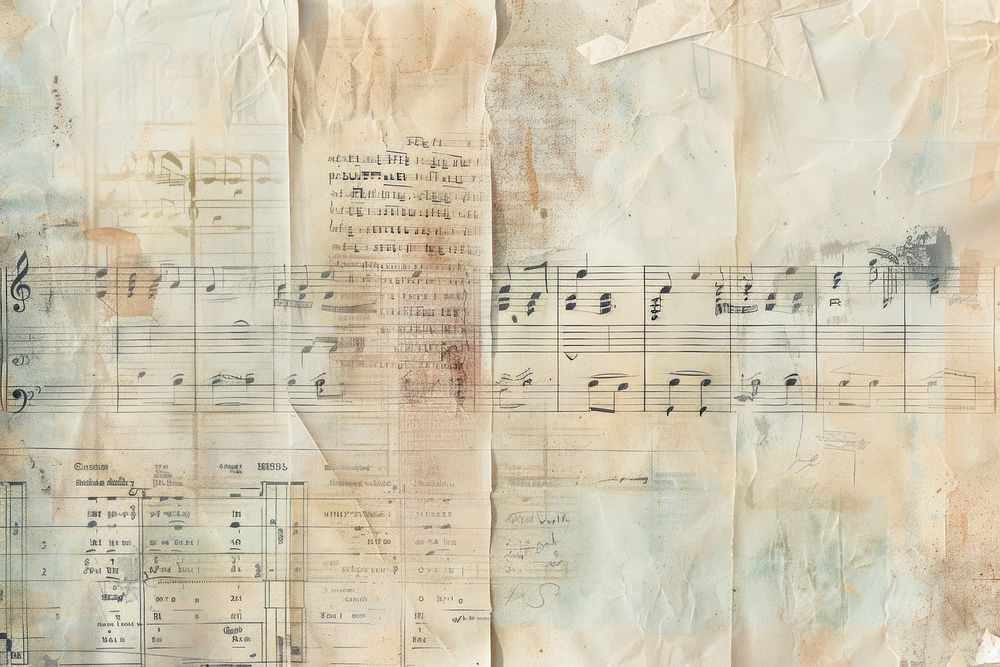 Music notes ephemera border text backgrounds paper.