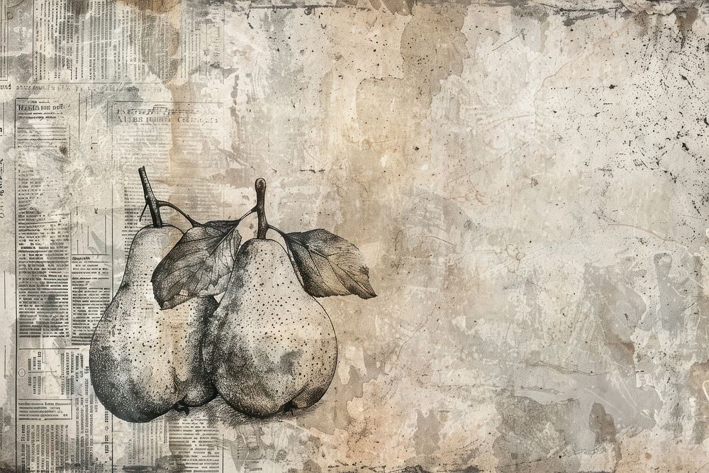 Pears ephemera border backgrounds painting drawing.